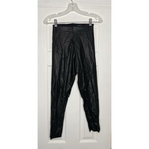 Commando Women's Faux Leather Cropped Leggings Black‎ Medium